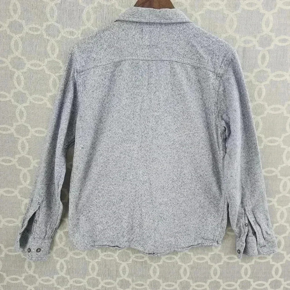 Junk Food Button Down Flannel Long sleeve Gray Shirt Men's M - Picture 3 of 7